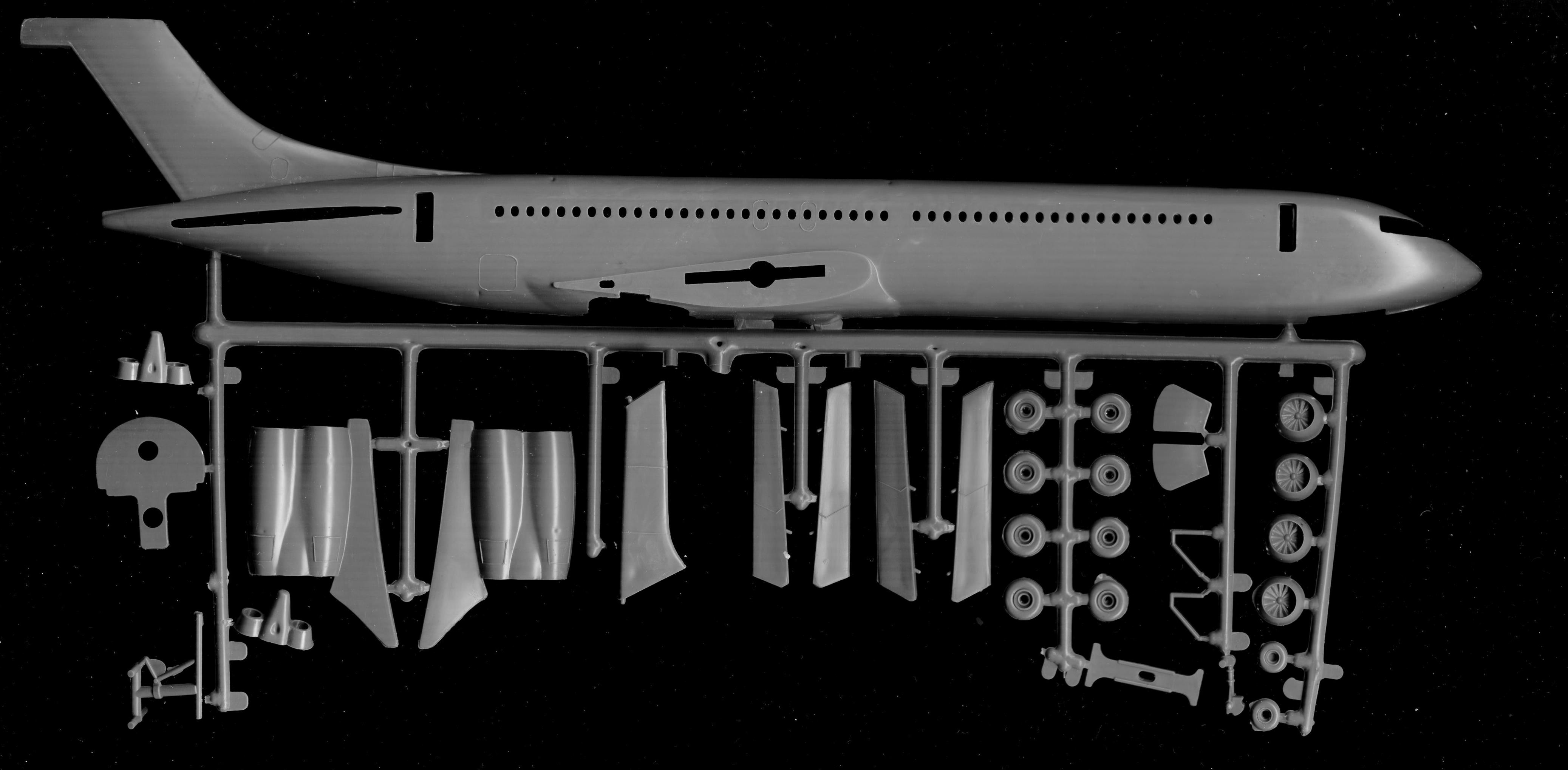 Литники с деталямя NOVO F140 Super VC10 - Jet Airliner, NOVO Toys Ltd, 1980